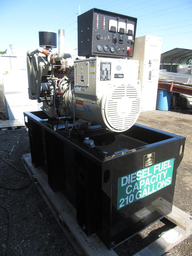 Used 60 KW DIESEL GENERATOR KATOLIGHT 120/240V RE-CONNECTABLE 931 HRS VIDEO WE SHIP