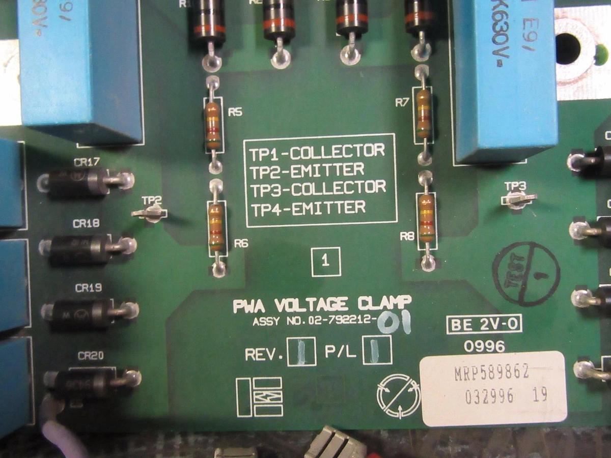 Used LIEBERT PWA VOLTAGE CLAMP ASSY: 02-792212-01 REV 1 P/L 1 ** WARRANTY INCLUDED **