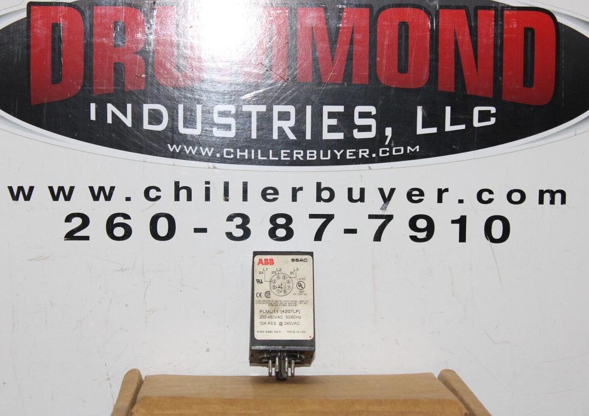 Used ABB SSAC 3-PHASE VOLTAGE MONITOR PLMU11 240/480 VAC 10 AMP **WARRANTY**