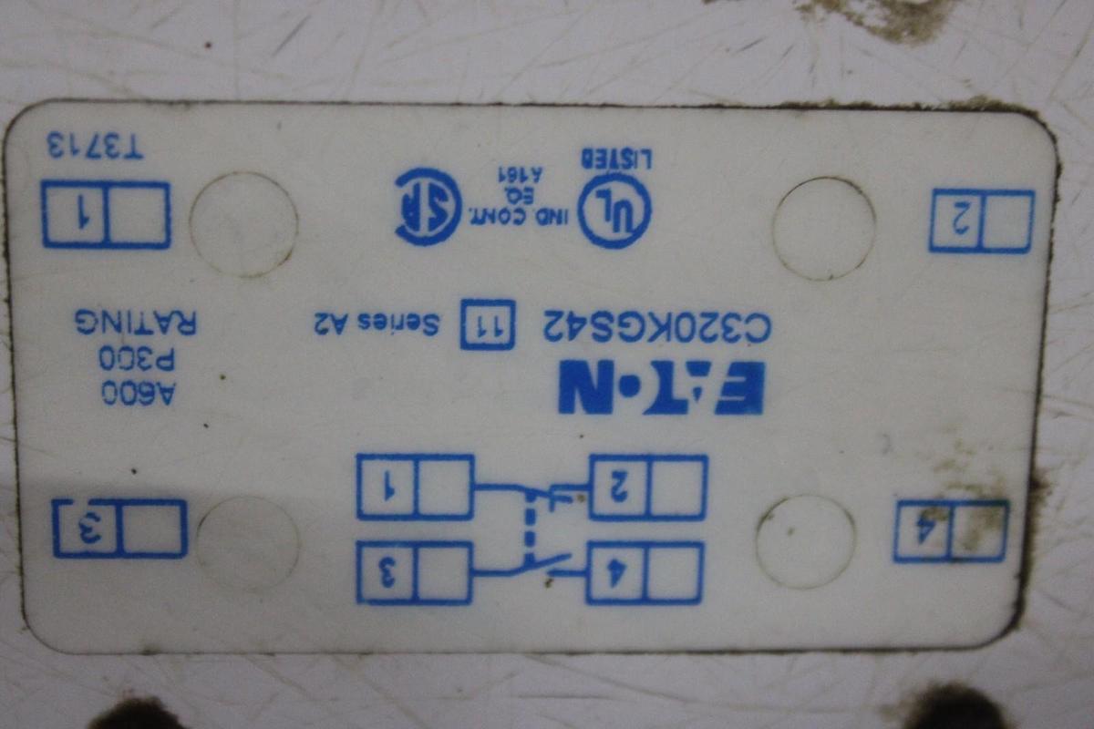 Used EATON CONTACTOR C825KN6 200 AMP 600 VOLT 3-PHASE COIL: 120V **WARRANTY**