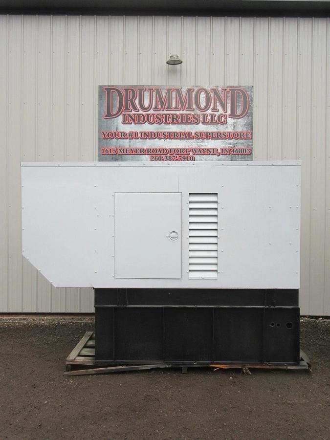 Used 50 KW DIESEL GENERATOR ISUZU 4BG1T 120/240 V SINGLE PH RE-CONNECTABLE ENCLOSED