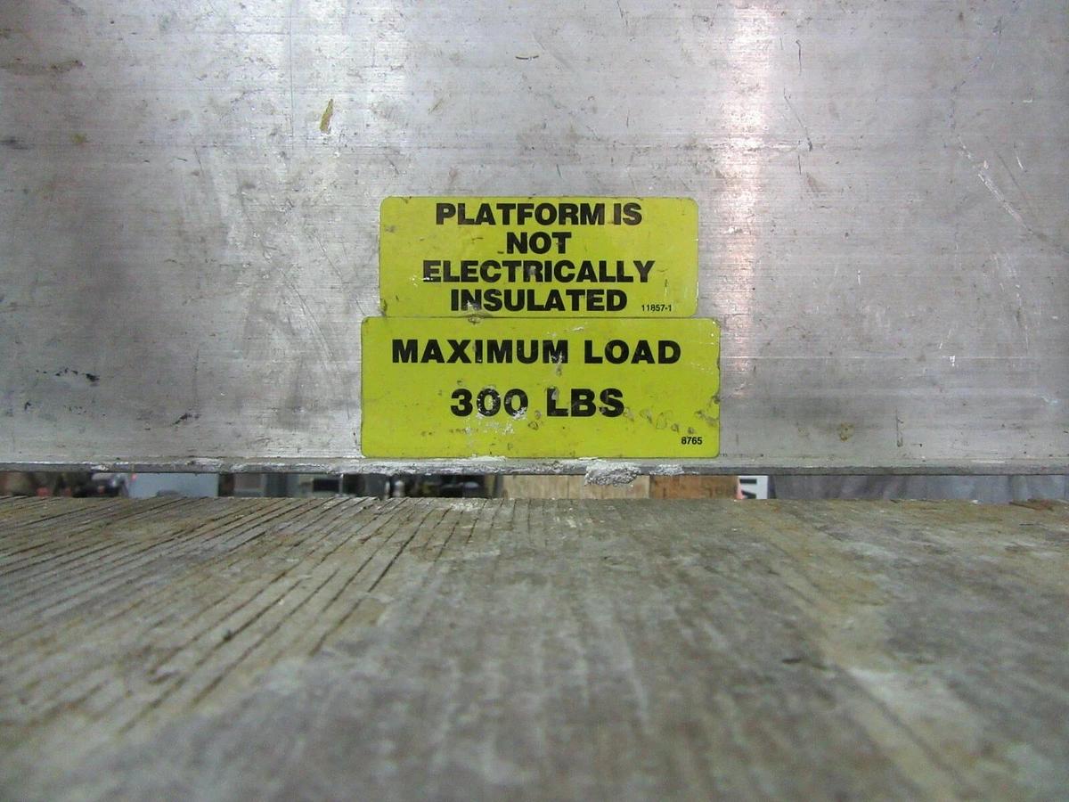 Used 300 LB CAPACITY GENIE EASY-UP 15 FT HT MANUAL PUSH ARIAL WORK PLATFORM EU-15M