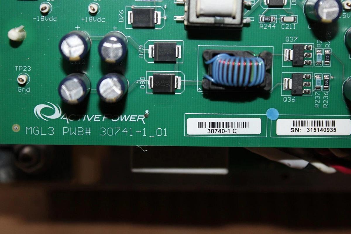 Used ACTIVE POWER UPS MODULE MGL3 BOARD 30741-1_01 W/ SEI BOARD 30645-1_01