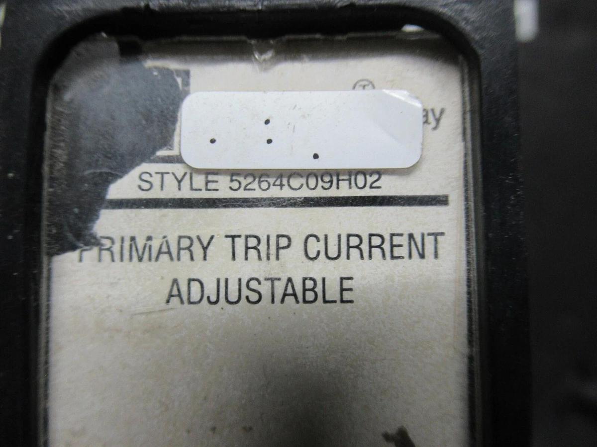 Used CUTLER-HAMMER GROUNDGARD RELAY 5264C09H02 250 VAC 10 AMP 60 HZ CLASS 1