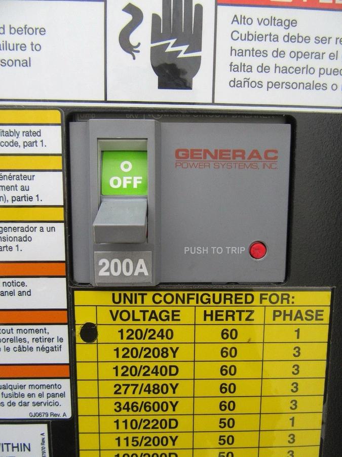 Used 48 KW DIESEL GENERATOR GENERAC 120/240 V FPT 346 HRS SOUND ENCLOSED VIDEO 50 KW