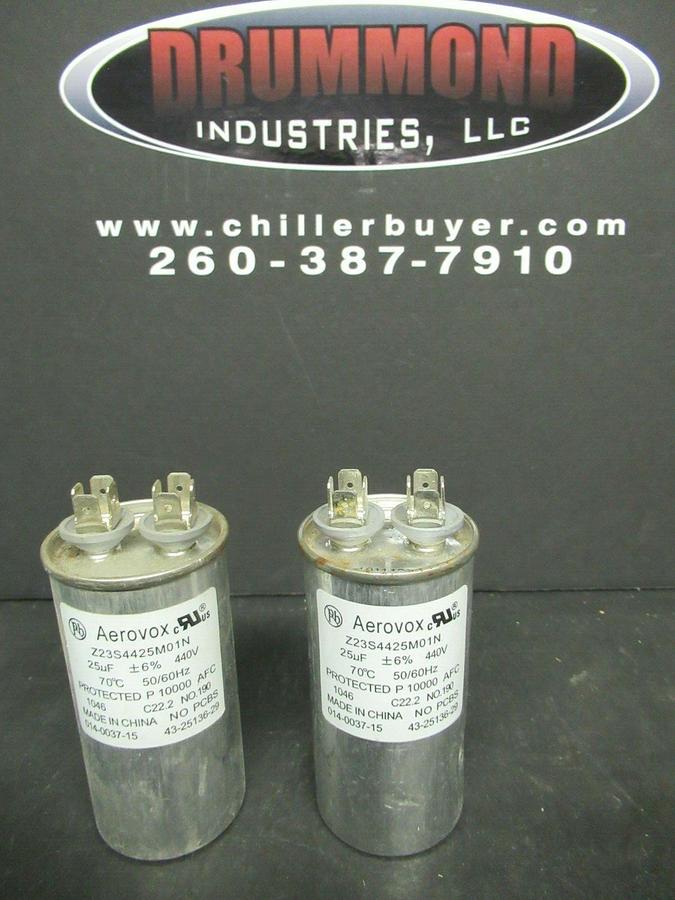 Used (1) AEROVOX CAPACITOR Z23S4425M01N 25uF 10000AFC 440 VAC 60 HZ **WARRANTY**