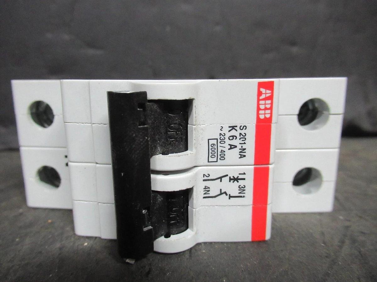 Used ABB CIRCUIT BREAKER K6A S 201-NA 6 AMP 230-400 VAC 2-POLE **WARRANTY**