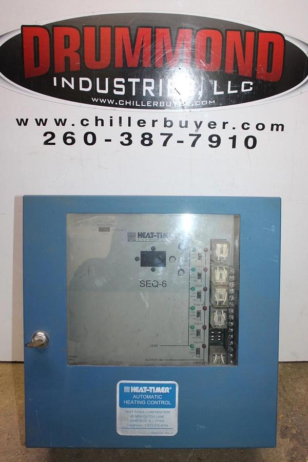 Used HEAT-TIMER SEQ-6 AUTOMATIC HEATING CONTROL STEAM CYCLE SEQUENCING PANEL