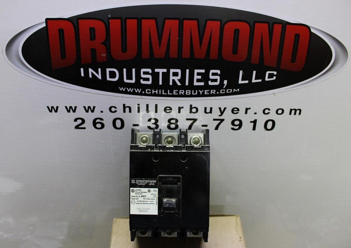 Used SQUARE D CIRCUIT BREAKER Q2L3125 3-POLE 240 VAC 125 AMP **WARRANTY**