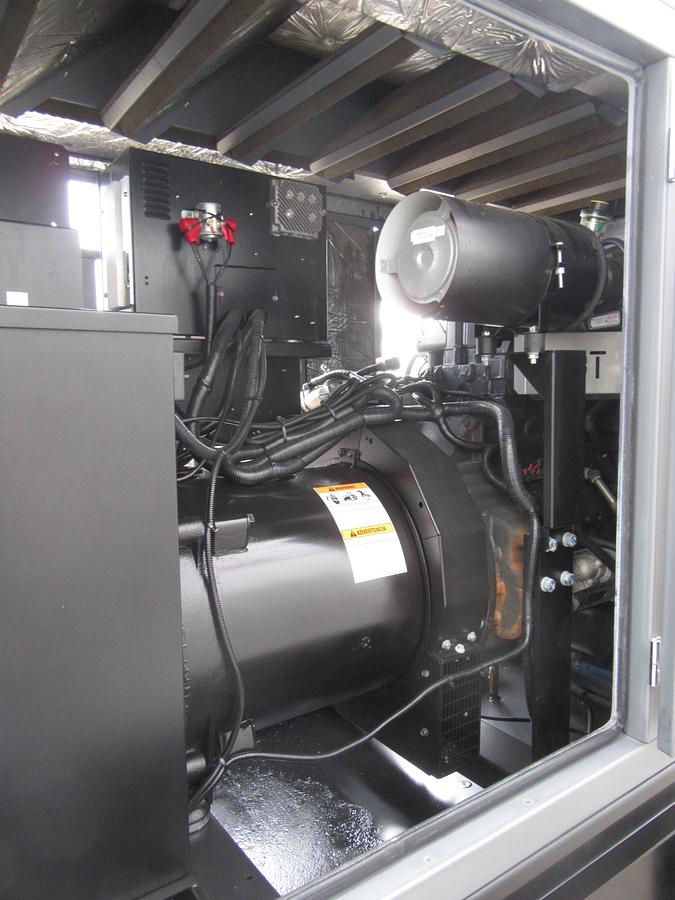Used 48 KW DIESEL GENERATOR GENERAC 120/240 V FPT 366 HRS SOUND ENCLOSED VIDEO 50 KW