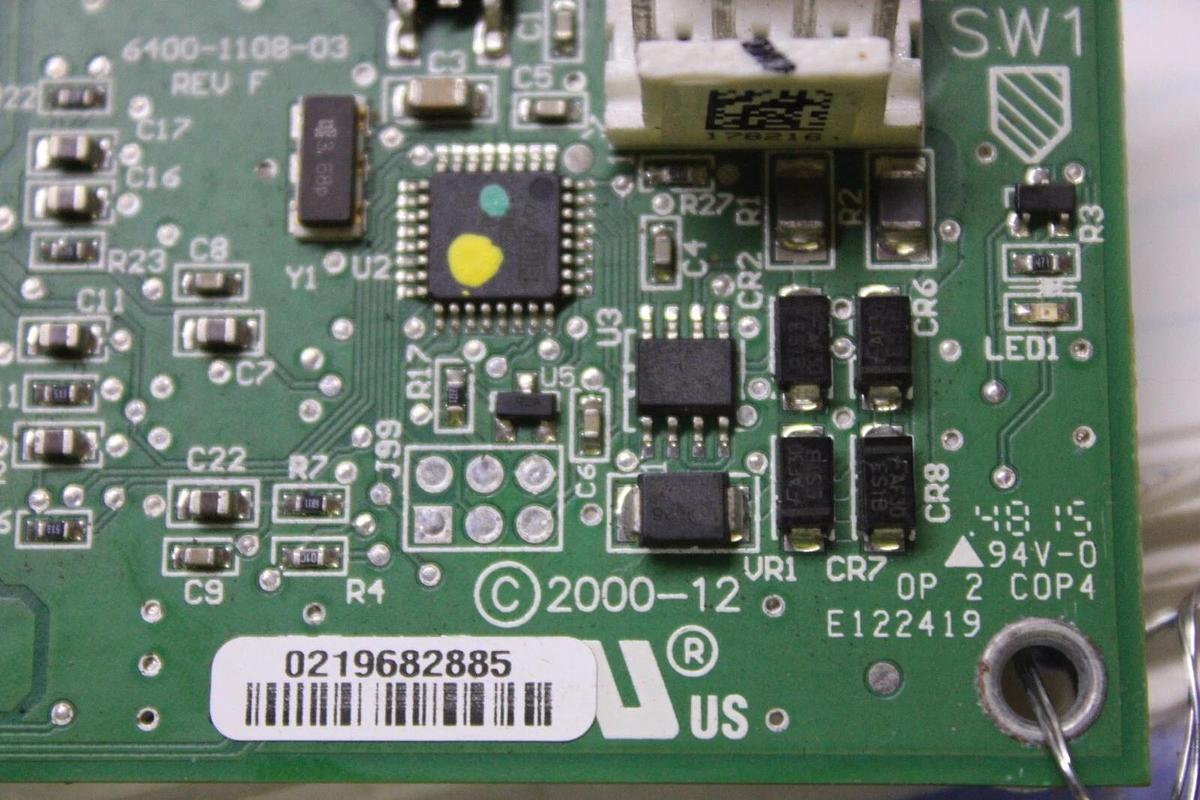 Used TRANE DUAL ANALOG I/O CIRCUIT BOARD 6400-1108-03 REV. F X13650731070 REV. J