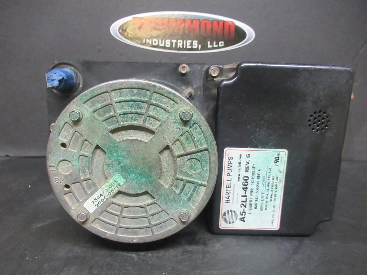 Used HARTELL PUMPS CONDENSATE PUMP A5-2LI-460 REV. G W/ FASCO MOTOR 7183-0392 460V