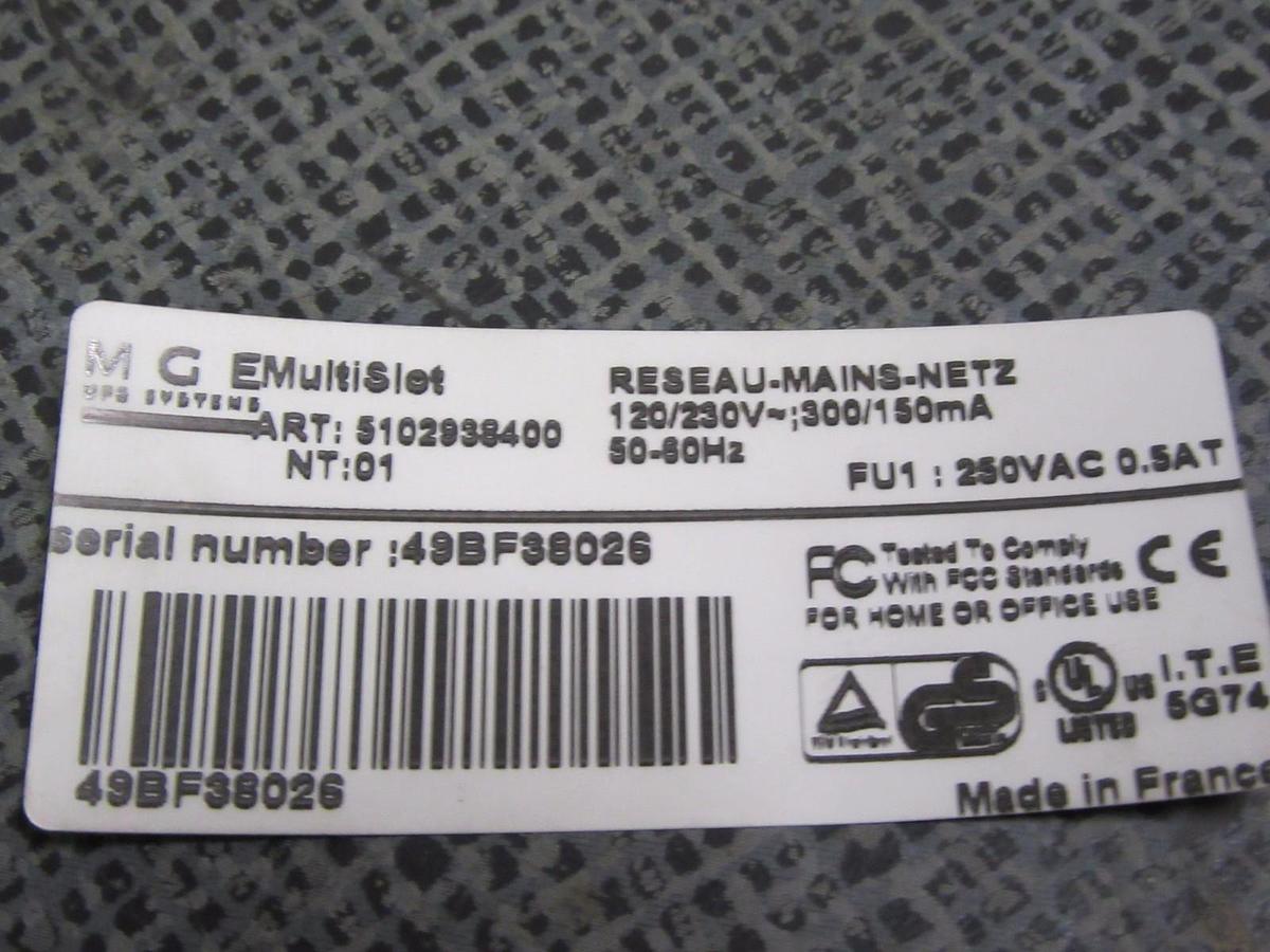 Used MGE UPS MULTISLOT REPLACEMENT CIRCUIT BOARD FOR # 5102938400 MODEL: 5102922500