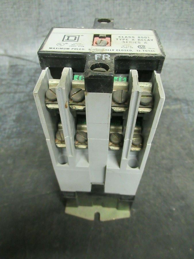Used 20 AMP SQUARE D TYPE X RELAY 8501-XO-60 12 POLE **WARRANTY INCLUDED**