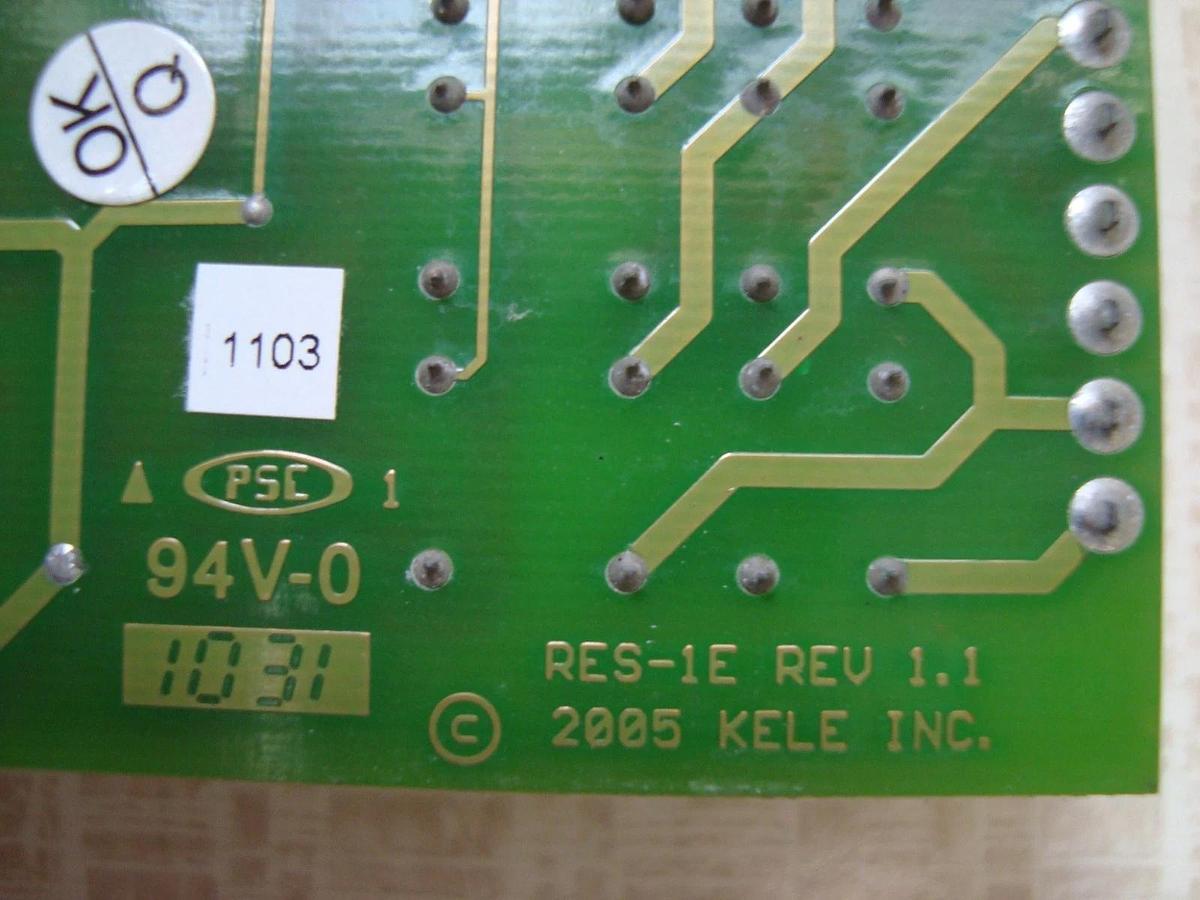 Used KELE INC RESISTANCE TRANSDUCER CIRCUIT BOARD 24V MODEL: RES-1E