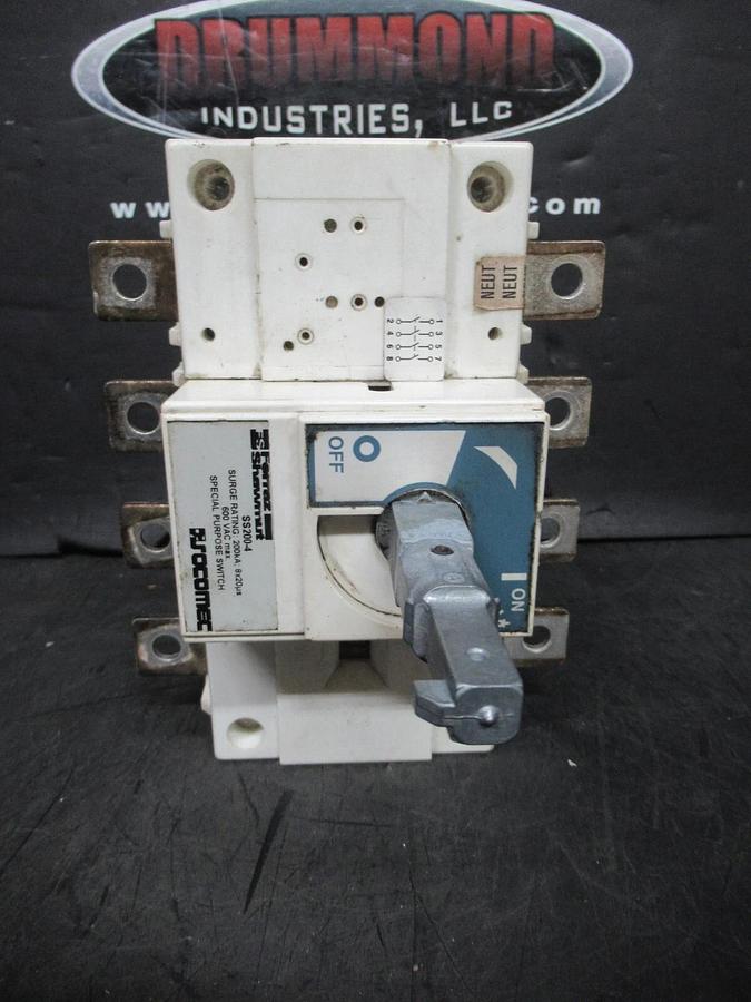 Used FERRAZ SHAWMUT SURGE SWITCH SS200-4 600 VAC 200 kA **WARRANTY INCLUDED**