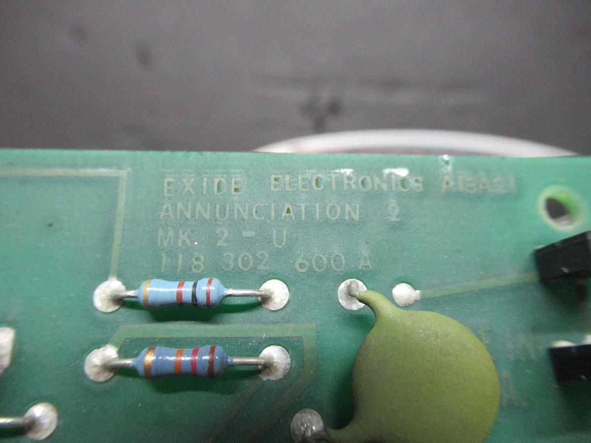 Used EXIDE ANNUNCIATION 2 MK II-U CIRCUIT BOARD 101072381 REV. R4 118302600 REV. A