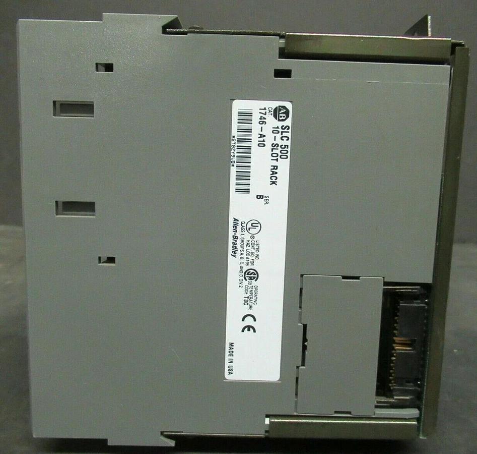 Used ALLEN BRADLEY SLC 500 POWER SUPPLY 1746-P2 SER. C W/ 1746-A10 SER.B 10 SLOT RACK