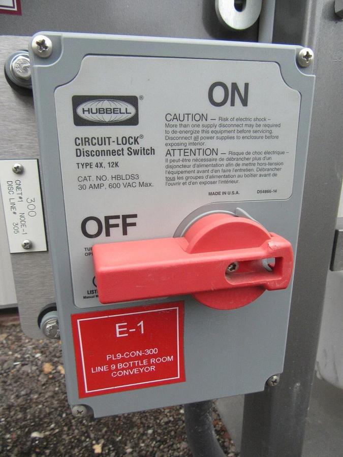 Used 4 1/2"  X 80" LONG SENTRY PLASTIC BELT BOTTLE CONVEYOR 1 HP 230/460 V 3 PH