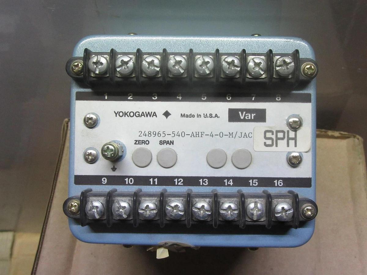 Used YOKOGAWA JUXTA VAR TRANSDUCER 248965-540-AHF-4-0-M/JAC 120 VAC 1500 VARS