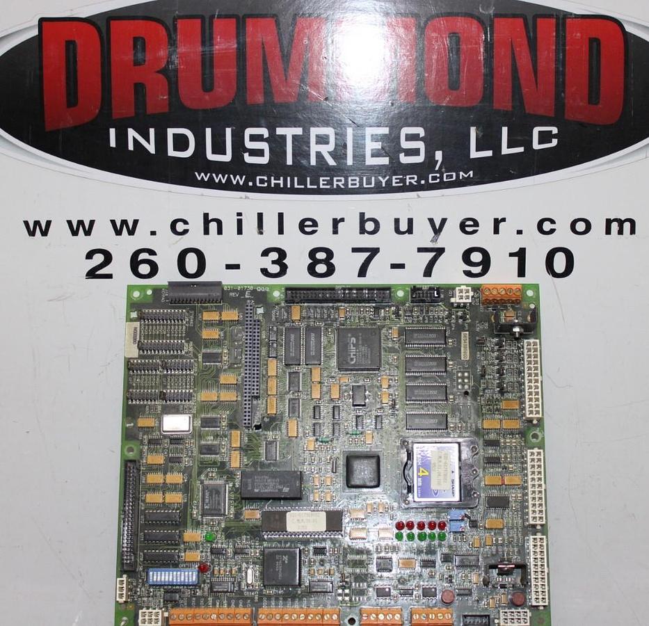 Used YORK HVAC CHILLER CONTROL CIRCUIT BOARD 031-01730-000 REV. E W/ 4MB MEMORY