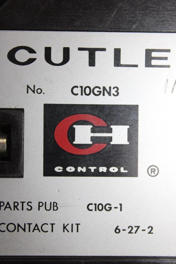 Used CUTLER-HAMMER NEMA CONTACTOR C10GN3 NEMA SIZE 5 270 AMP 600 VOLT 3-PHASE