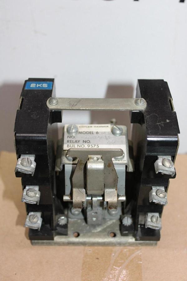 Used CUTLER HAMMER CONTACTOR COIL 6-2-6 10 AMP 120 VAC 9575H2018A
