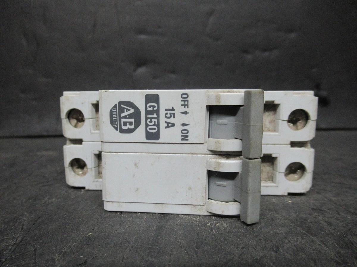 Used ALLEN BRADLEY BREAKER 1492-CB2 SER. B G-150 15 AMP 480 VAC **WARRANTY INCLUDED**