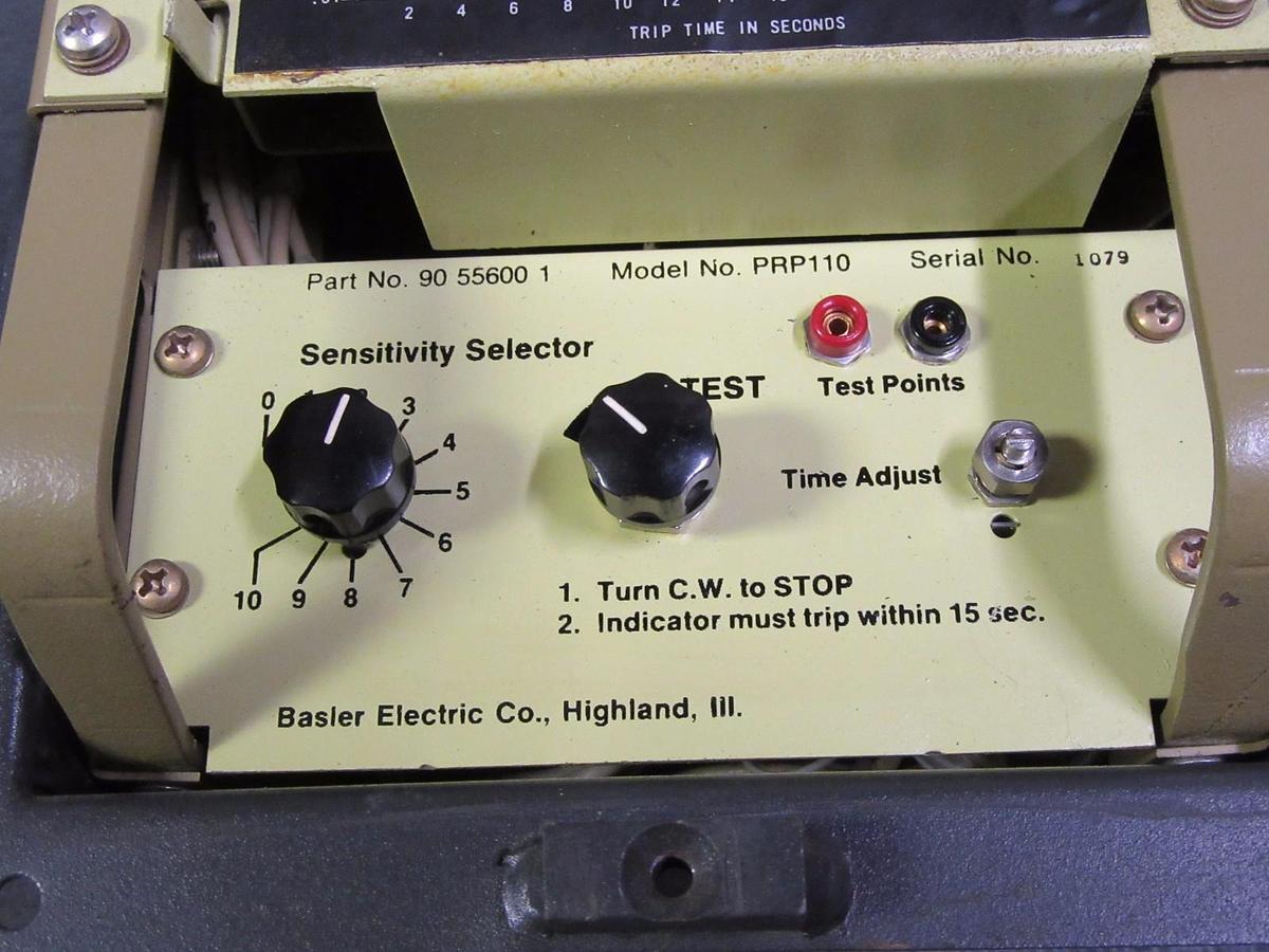 Used BASLER ELECTRIC PRP110 REVERSE POWER SOLID STATE PROTECTIVE RELAY 90556001