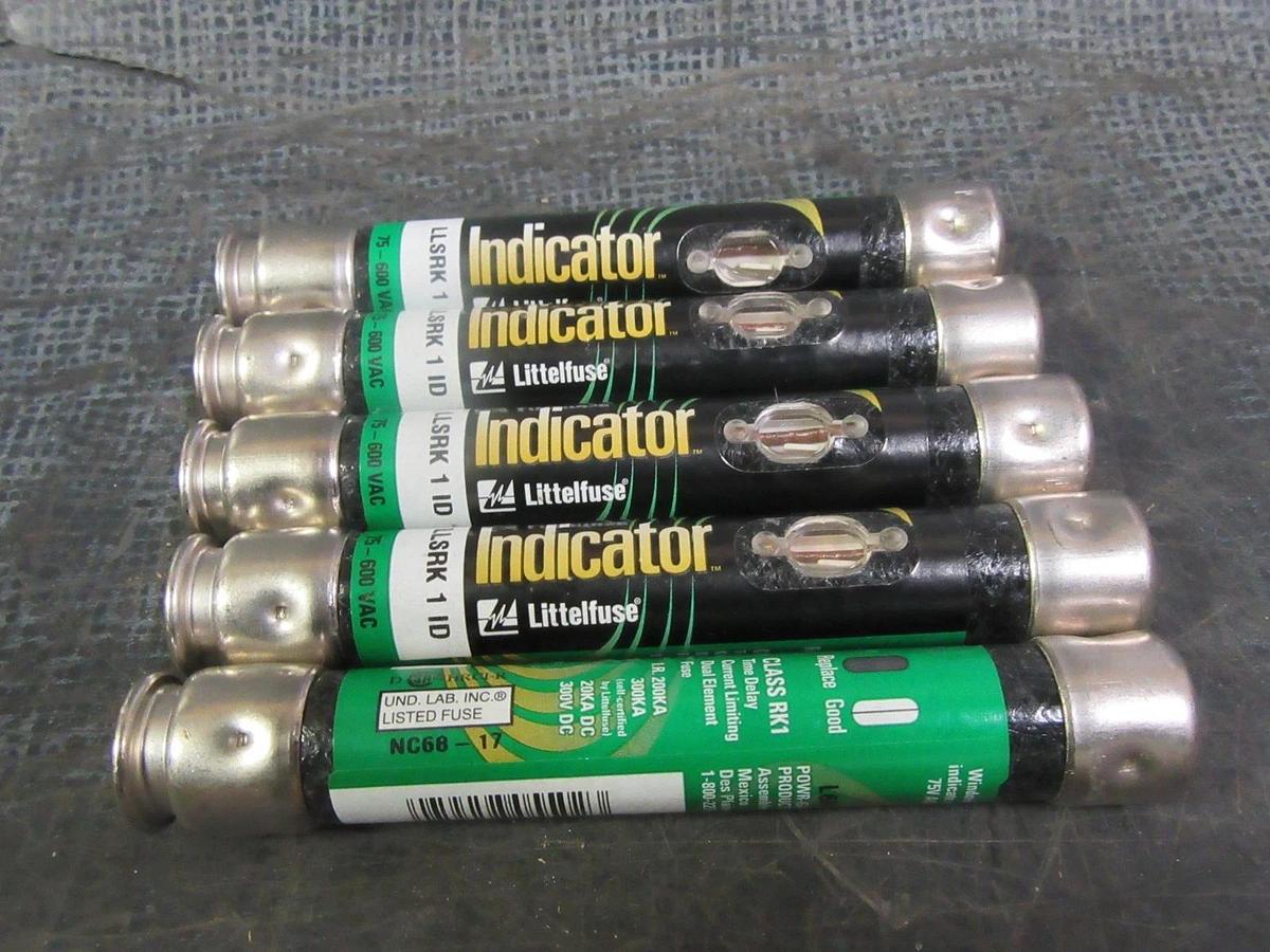 Used (1) NEW LITTELFUSE LLSRK 1 ID 1 AMP 600V RK1 TIME DELAY INDICATOR FUSE LLSRK