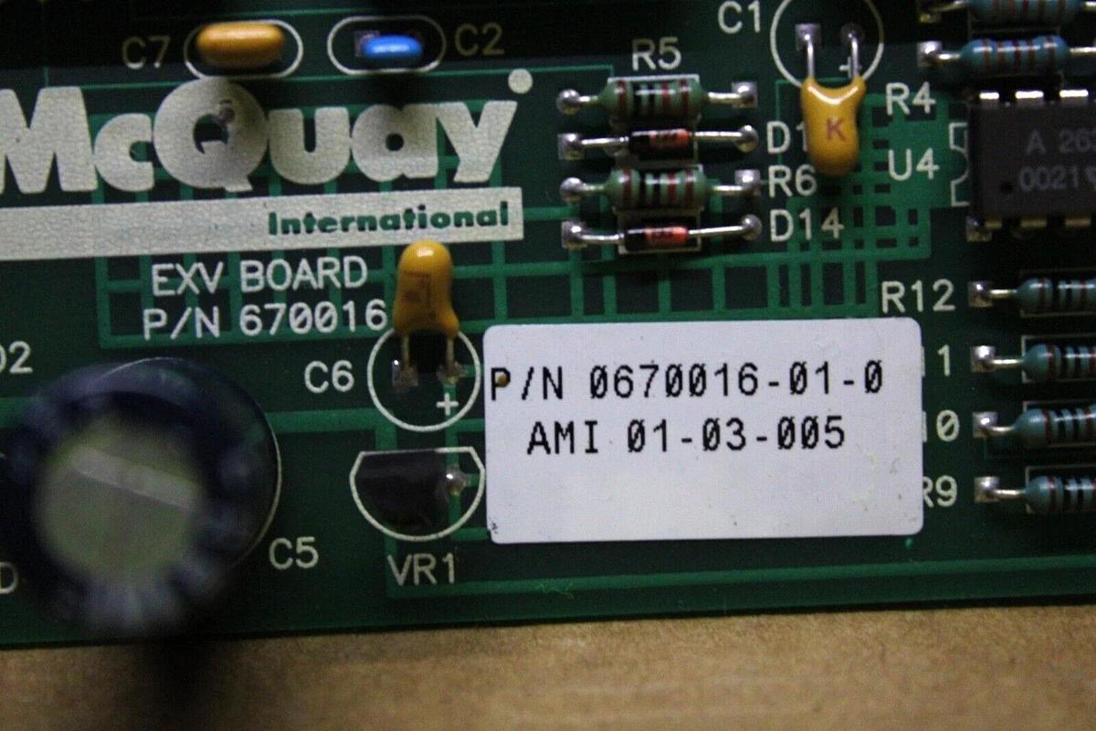 Used MCQUAY CHILLER HVAC EXV CIRCUIT BOARD 0670016-01-0 670016 **WARRANTY**