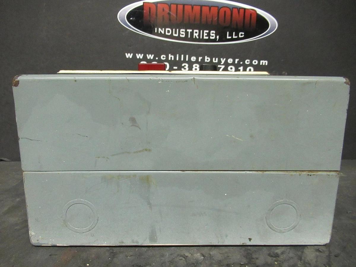 Used ALLEN BRADLEY ENCLOSED STARTER SIZE 0 NEMA TYPE 1 509-AAD SER. B W/ 509-AOD