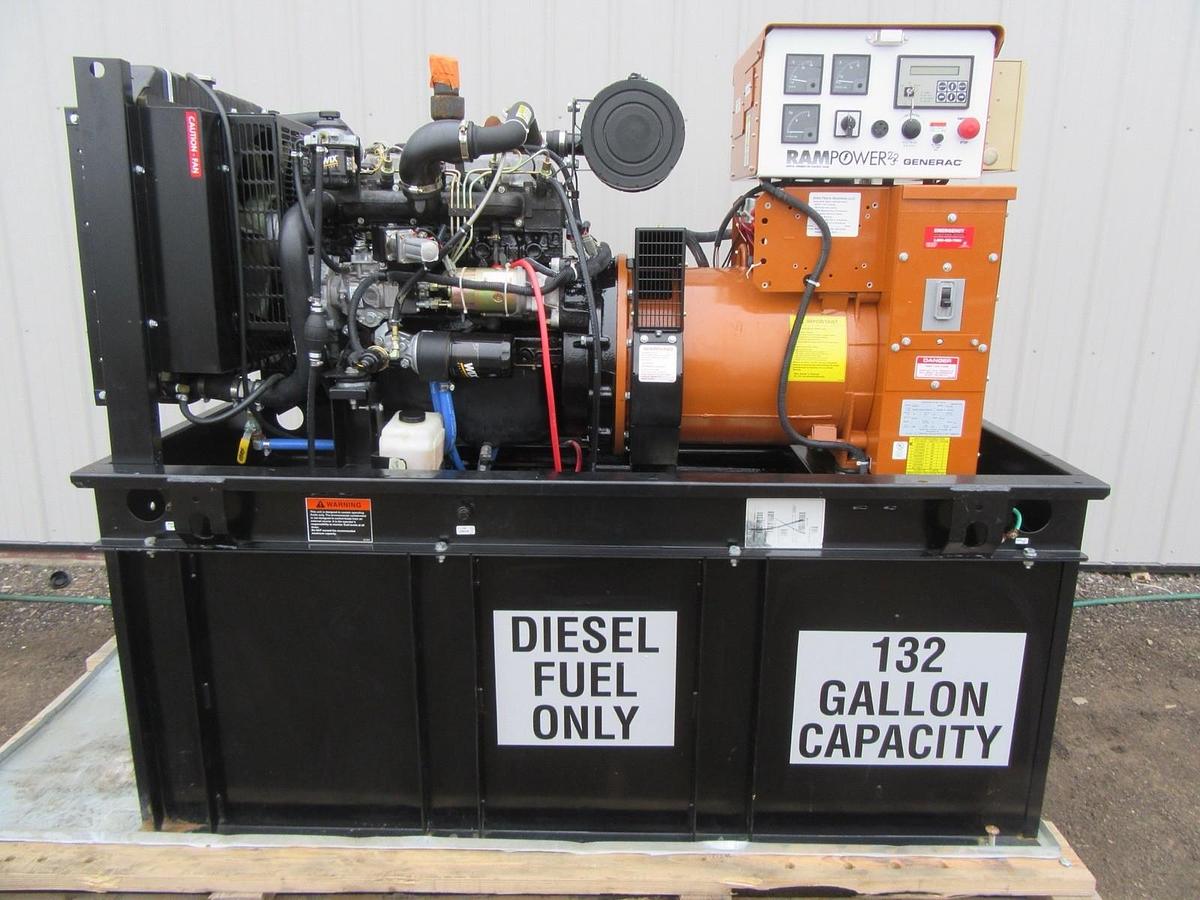 Used 30 KW DIESEL GENERATOR GENERAC 120/240 VOLT SINGLE PHASE 38 HOURS VIDEO WE SHIP