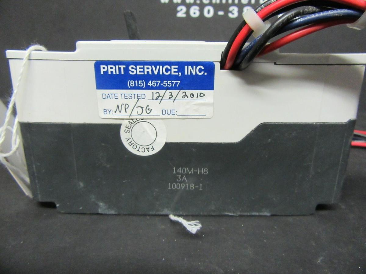 Used 3 AMP ALLEN BRADLEY 140M-H8 BREAKER 140M-H8P-B30 3 POLE 480 VAC W/ SHUNT TRIP