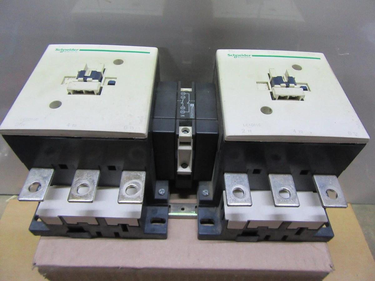 Used SCHNEIDER REVERSING CONTACTOR LC1D150 160 AMP 600 VAC 3-PHASE 125 HP