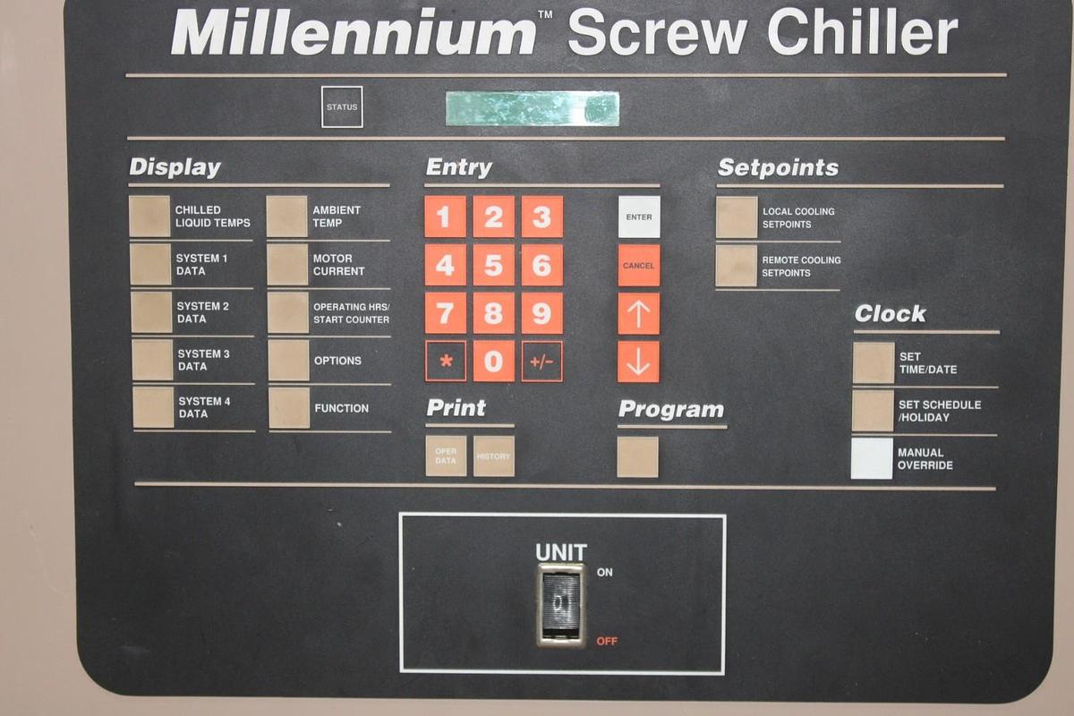 Used YORK MILLENNIUM SCREW CHILLER CONTROL PANEL YK-371-02723-101 024-309100-000