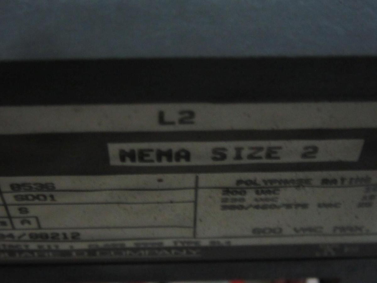Used SQUARE D MCC FUSIBLE BUCKET 18" NEMA 2 MODEL 5W/ 8536SD01 *NO DOOR*