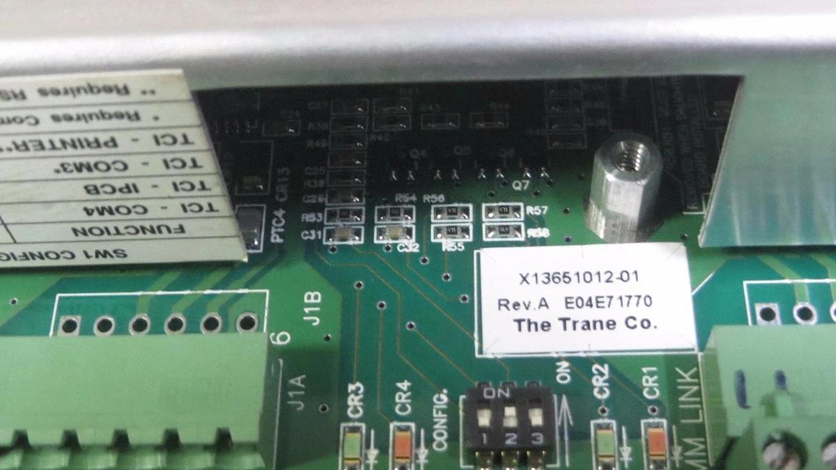 Used TRANE CHILLER CONTROL PLC MODULE MODEL/REVISION: X13651012-01 REV A