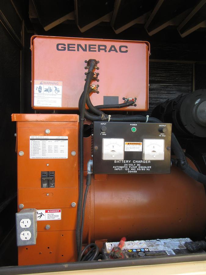 Used 60 KW DIESEL GENERATOR GENERAC 120/240 VOLT SOUND ENCLOSED VIDEO WE SHIP