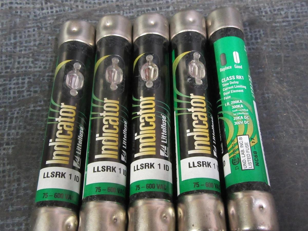 Used (1) NEW LITTELFUSE LLSRK 1 ID 1 AMP 600V RK1 TIME DELAY INDICATOR FUSE LLSRK