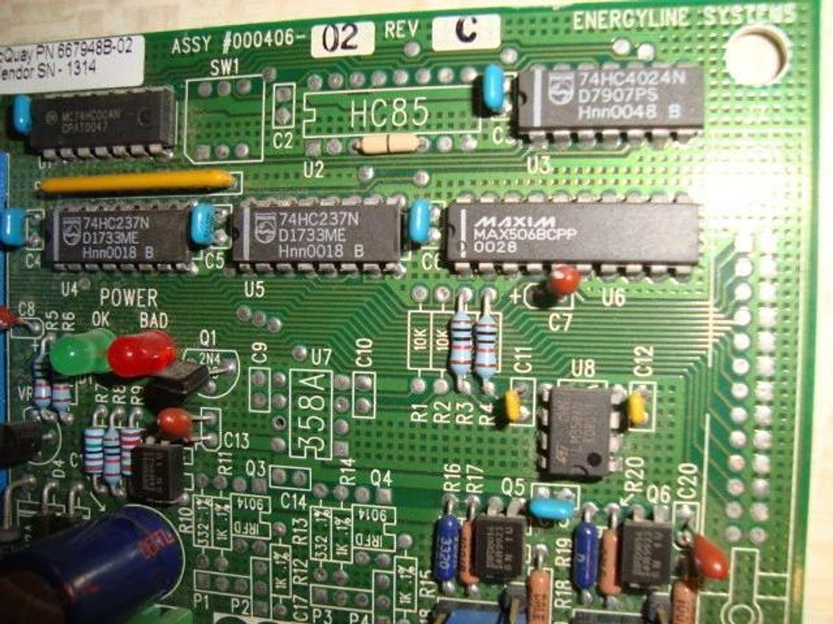 Used MCQUAY INTERFACE BOARD 667948B-02 006-000406-02 REV C CHILLER BOARD MC QUAY