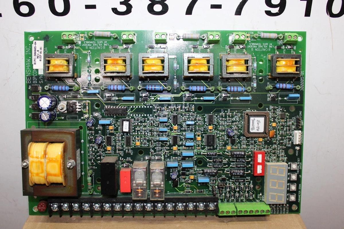 Used BENSHAW STARTER CIRCUIT BOARD BIPC-300005-04 REV. 0 **WARRANTY INCLUDED**