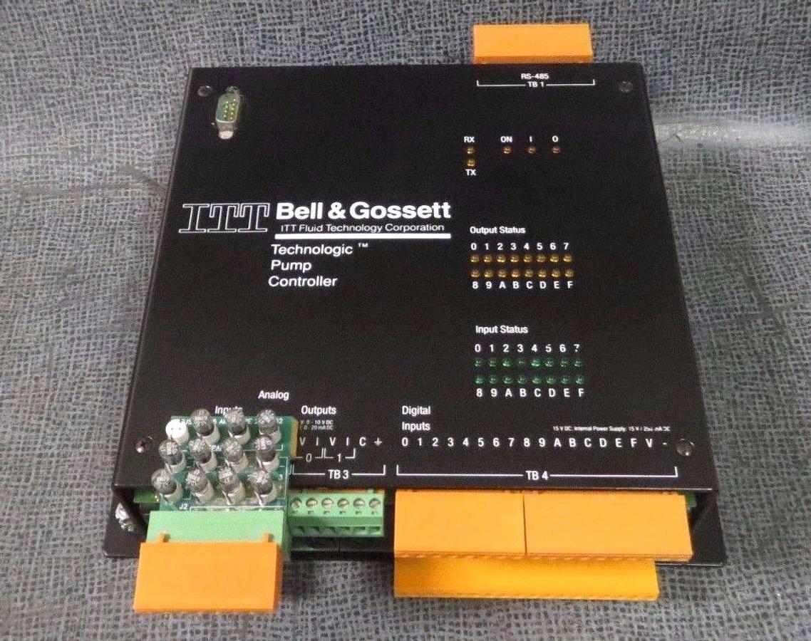 Used ITT BELL & GOSSETT TECHNOLOGIC PUMP CONTROLLER PLC BRKS04 240 VAC 0.136 AMP