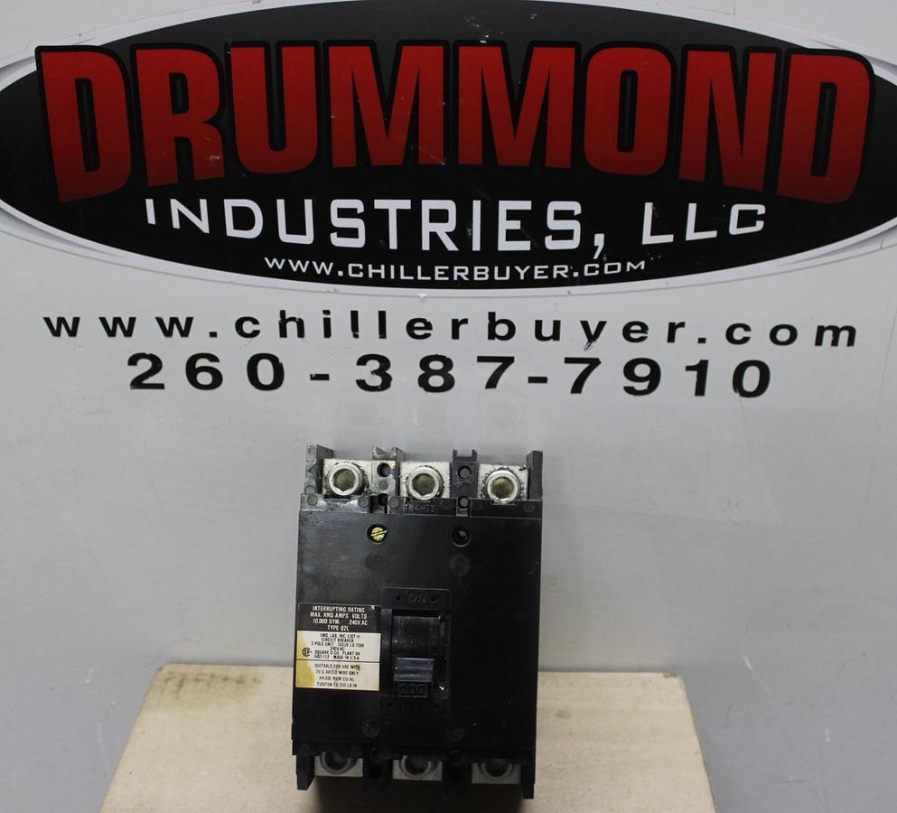 Used GENERAL ELECTRIC CIRCUIT BREAKER TQD32125 3-POLE 240 VAC 125 AMP