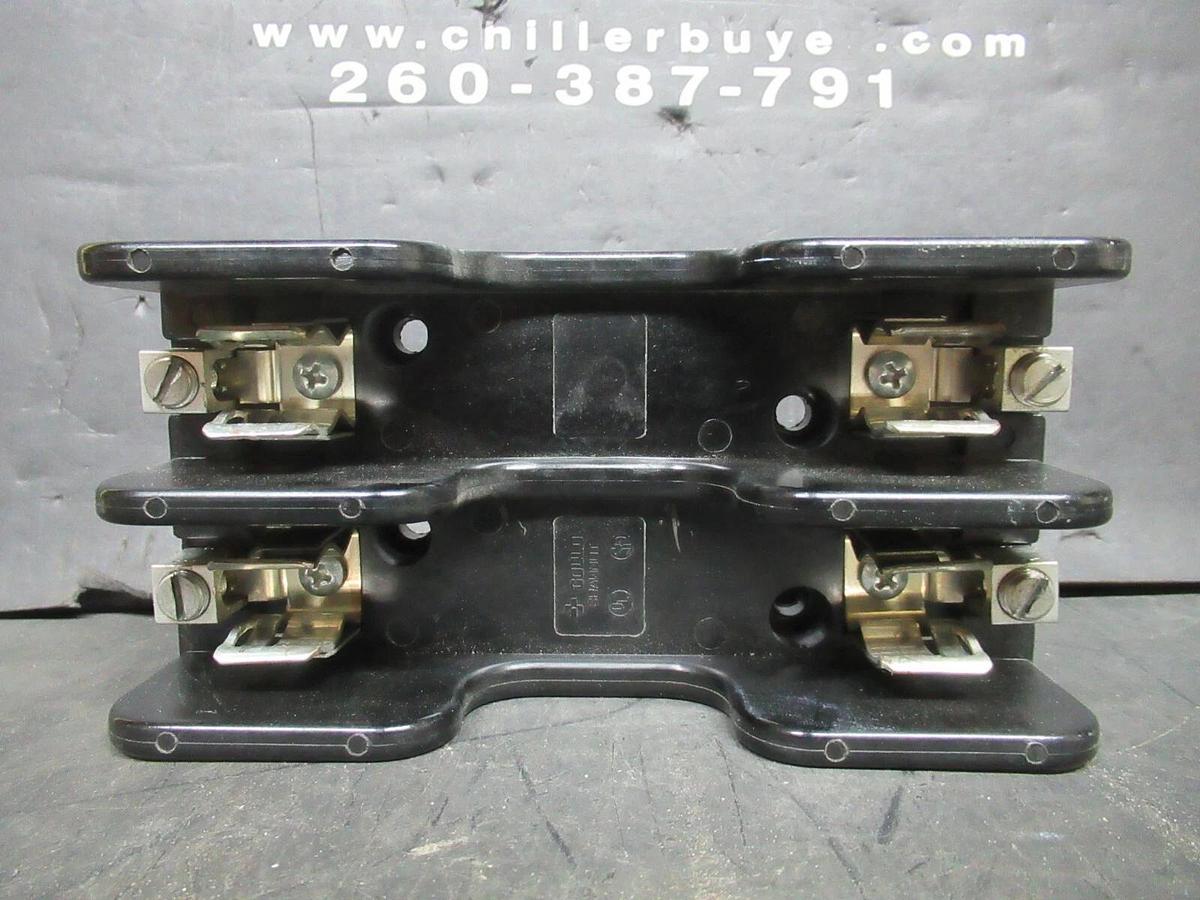 Used GOULD SHAWMUT 2-POLE FUSE HOLDER 600 VOLT 30 AMP FOR H OR K TYPE FUSES
