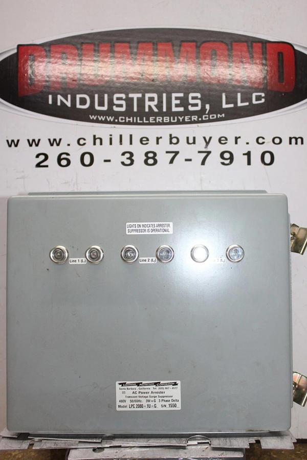 Used LIGHTNING PROTECTION CORP TRANSIENT VOLTAGE SURGE SUPPRESSOR LPC2080-1U-G 480V