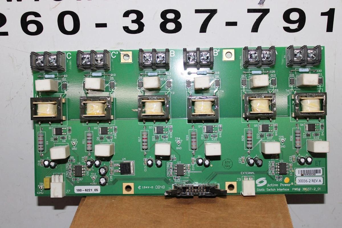 Used ACTIVE POWER STATIC SWITCH INTERFACE 30037-2_01 30036-2 REV. A **WARRANTY**