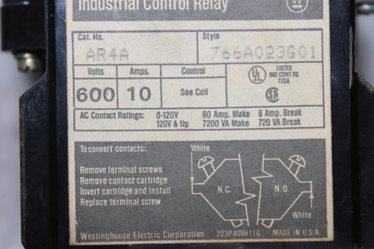 Used CUTLER HAMMER CONTACTOR C32LN3 350 AMP 600 VAC 3-PHASE COIL: 120 VAC