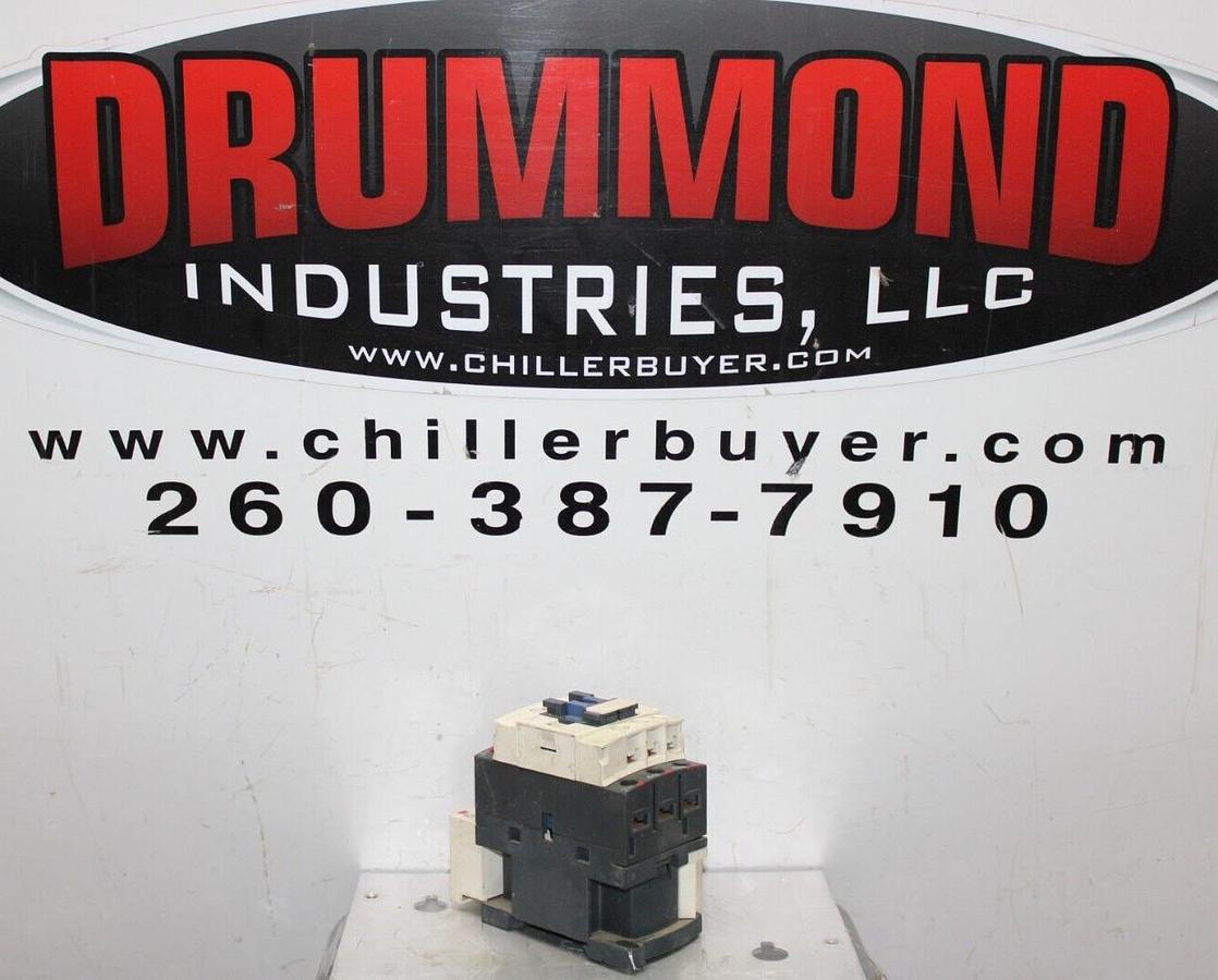 Used SCHNEIDER CONTACTOR LC1D09 25 AMP 600 VAC 3-POLE 3-PHASE 7.5 HP W/ LAD4BBVG