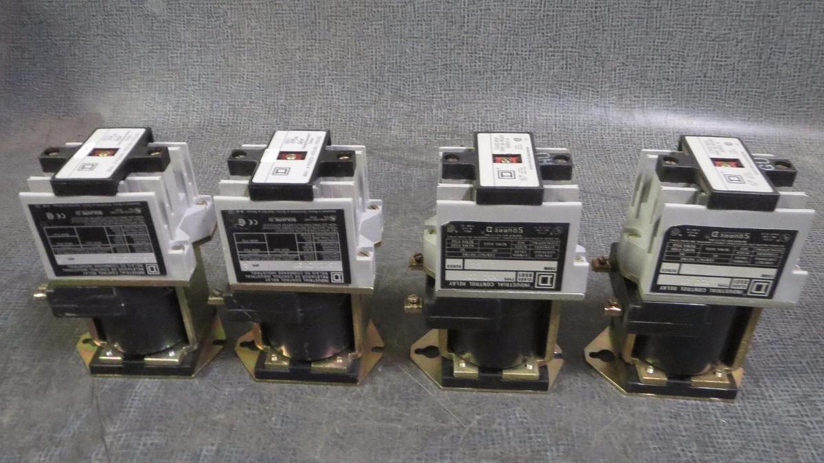 Used (1) SQUARE D 8 POLE CONTROL RELAY WITH 24 VDC COIL 8501XD020 8501-XDO-20